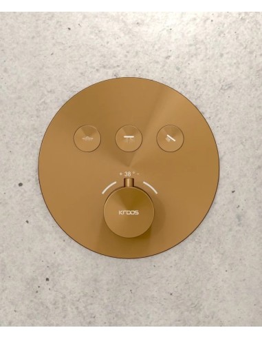 PACK DE DOUCHE THERMOSTATIQUE  CORBEAU AVEC ROND ENCASTRE KROOS