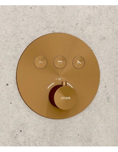 PACK DE DOUCHE THERMOSTATIQUE  CORBEAU AVEC ROND ENCASTRE KROOS