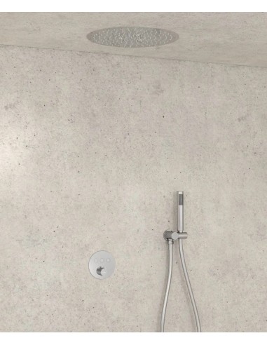PACK DE DOUCHE THERMOSTATIQUE  CORBEAU AVEC ROND ENCASTRE KROOS