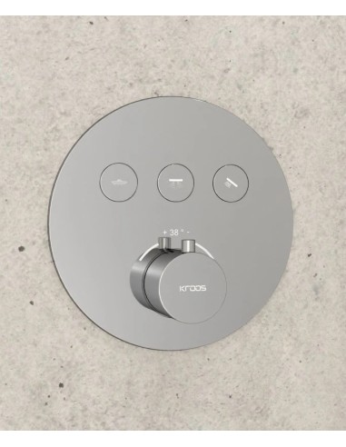 PACK DE DOUCHE THERMOSTATIQUE  CORBEAU AVEC ROND ENCASTRE KROOS
