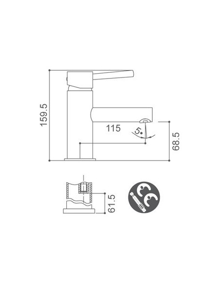 Mitigeur lavabo MIL BORRAS