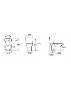 PACK WC AU SOL SORTIE VERTICALE MITOS ROCA 2