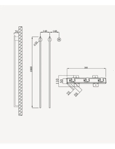 SECHE SERVIETTE NEOVA 2 TUBES VERTICALS  KROOS