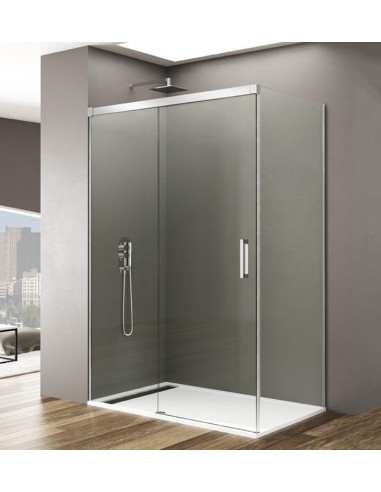 PAROI DE DOUCHE FRONTAL+LATERALE FIXE BASIC GME