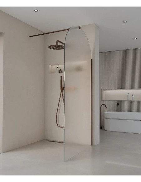 PAROI DE DOUCHE EN VERRE FIXE ARRONDI  SANTANA KROOS