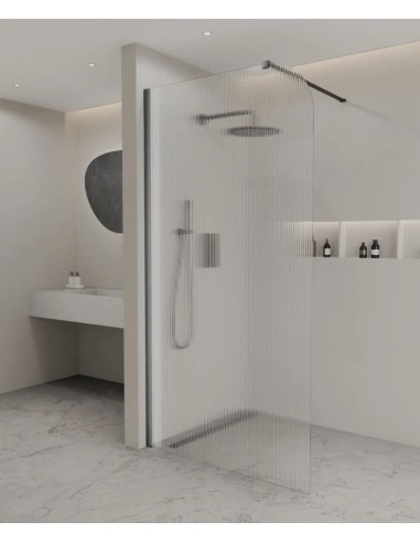 PAROI DE DOUCHE FIXE EN VERRE CANNELE CUBA KROOS
