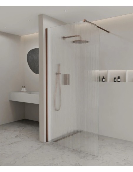 PAROI DE DOUCHE FIXE EN VERRE CANNELE CUBA KROOS