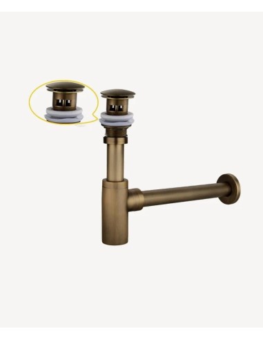 SIPHON LAVABO CYLINDRIQUE AVEC TROP PLEIN KROOS