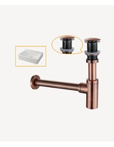 SIPHON LAVABO CYLINDRIQUE AVEC TROP PLEIN KROOS