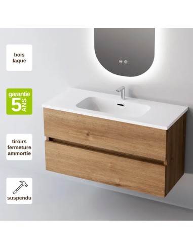 MEUBLE VASQUE ANCONA 2 TIROIRS SUSPENDUS  NOFER