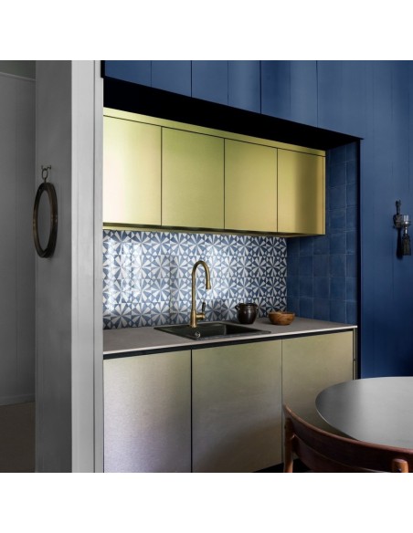 CARRELAGE SEMI MATT MANG MEMORIA TAPPETO 1 BLU LUX DIM 15*15 MARAZZI