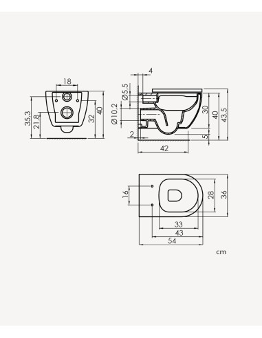 WC SUSPENDU ARC NOIR MAT SANYCCES