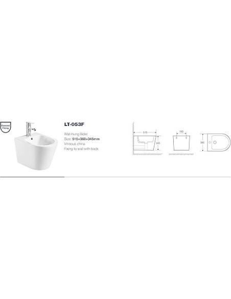 BIDET SUSPENDU TURIN AQUORE
