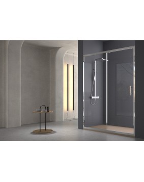 Paroi de Douche Low Line 1 - 1 Porte fixe + 1 Porte coulissante - QUADRA