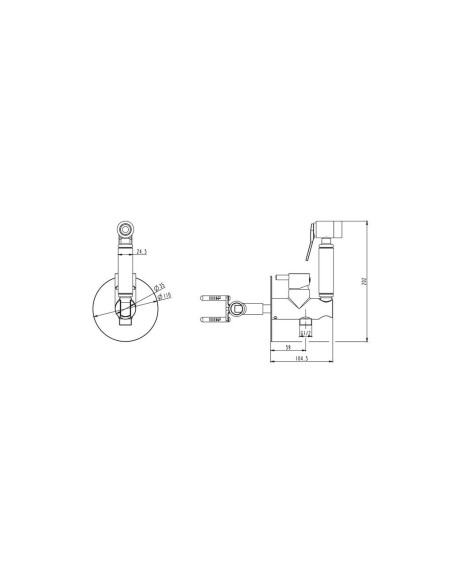 KIT DOUCHETTE ENCASTRÉE BIDET WC  ROUND GME