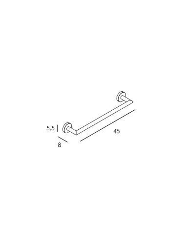 BARRE PORTE SERVIETTE DIM 45CM ROUND GME