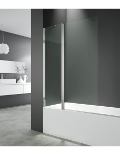 PARE BAIGNOIRE FRONTAL FIXE+PIVOTANTE DIM 120CM OPEN 2 GME