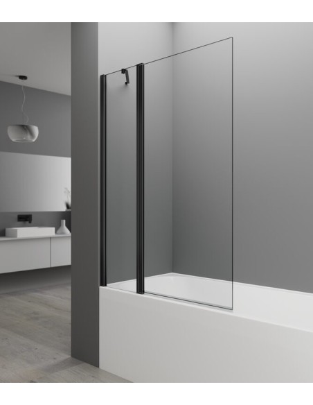 PARE BAIGNOIRE FRONTAL FIXE+PIVOTANTE DIM 120CM OPEN 2 GME