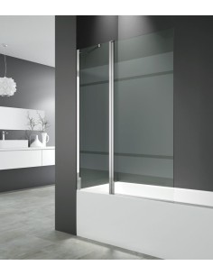 PARE BAIGNOIRE FRONTAL FIXE+PIVOTANTE DIM 120CM OPEN 2 GME