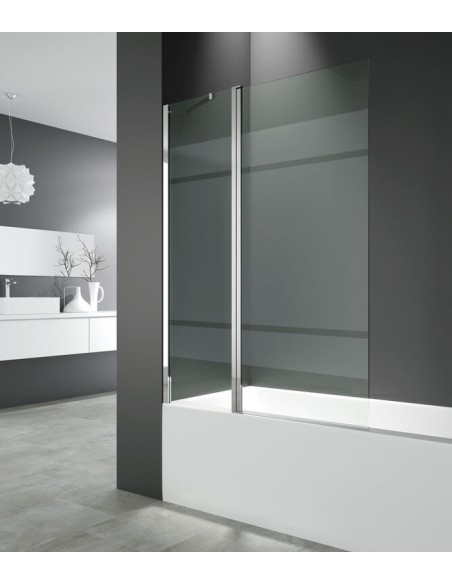 PARE BAIGNOIRE FRONTAL FIXE+PIVOTANTE DIM 120CM OPEN 2 GME