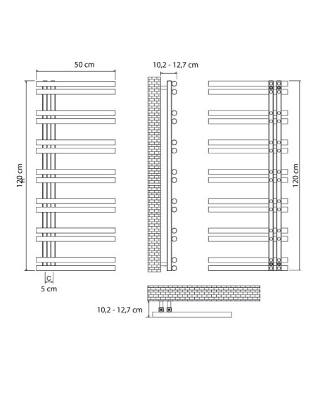 SECHE SERVIETTE ELECTRIQUE POLI MAT ARES CICSA