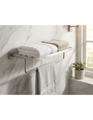 ETAGERE AVEC PORTE-SERVIETTES ET PATERES QUADRA GME