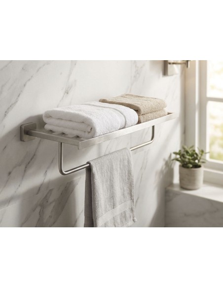 ETAGERE AVEC PORTE-SERVIETTES ET PATERES QUADRA GME