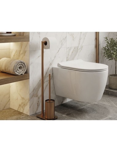 PORTE BROSSE WC SUR PIED AVEC PORTE ROULEAU ROUND GME