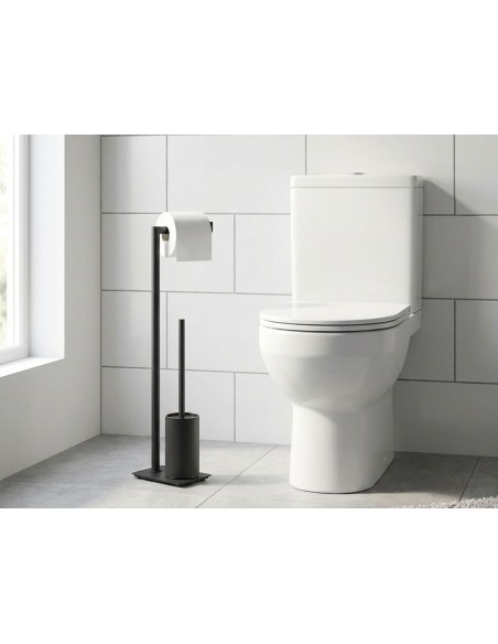 PORTE BROSSE WC SUR PIED AVEC PORTE ROULEAU ROUND GME
