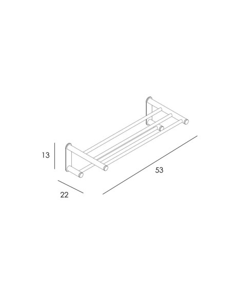 ETAGERE AVEC PORTE SERVIETTES ET PATERES ROUND GMPE