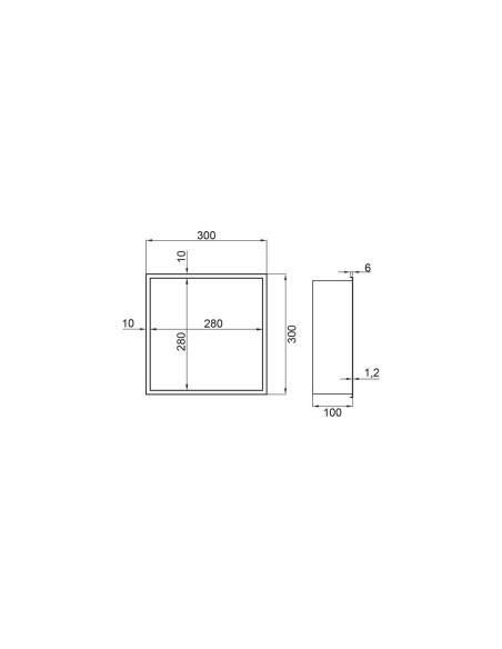 NICHE ACIER DIM 30*30 *10 GME