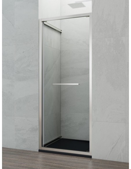 PAROI DE DOUCHE FRONTALE AVEC PORTE COULISSANTE-PLIANTE SPAZIO GME