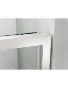 PAROI DE DOUCHE FRONTALE AVEC PORTE COULISSANTE-PLIANTE SPAZIO GME 2