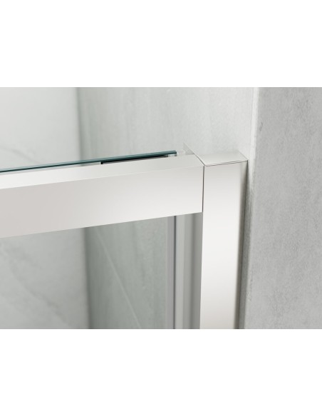 PAROI DE DOUCHE FRONTALE AVEC PORTE COULISSANTE-PLIANTE SPAZIO GME