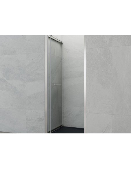 PAROI DE DOUCHE FRONTALE AVEC PORTE COULISSANTE-PLIANTE SPAZIO GME