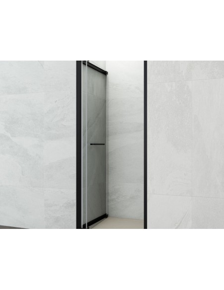 PAROI DE DOUCHE FRONTALE AVEC PORTE COULISSANTE-PLIANTE SPAZIO GME