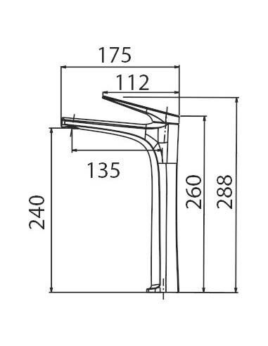 MITIGEUR HAUT LAVABO DELOS IMEX