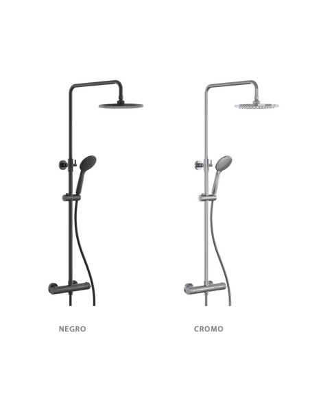 Colonne de douche thermostatique  en acier inoxydable  ODER DUPLACH
