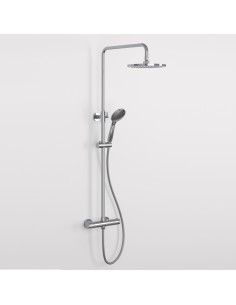 Colonne de doucche thermostatique en acier inoxydable télescopique