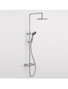 Colonne de doucche thermostatique en acier inoxydable télescopique