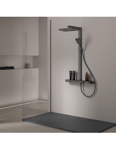 Colonne de douche monocommande IDALIA DUPLACH avec une étagère en verre trempé