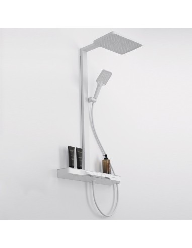 Colonne de douche monocommande IDALIA DUPLACH avec une étagère en verre trempé