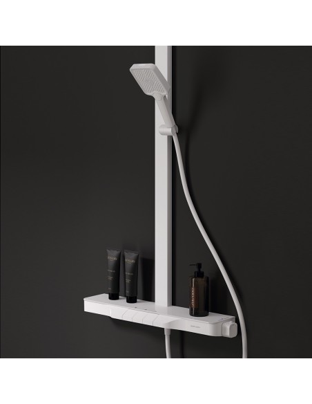 Colonne de douche monocommande IDALIA DUPLACH avec une étagère en verre trempé