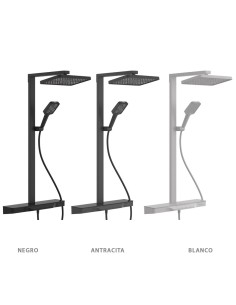 Colonne de douche monocommande IDALIA DUPLACH avec une étagère en verre trempé 2
