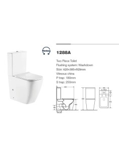 WC A POSER AU SOL COMPACT BLANC BRILLANT COLLECTION PISA AQUORE 2
