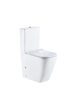 WC A POSER AU SOL COMPACT BLANC BRILLANT COLLECTION PISA AQUORE