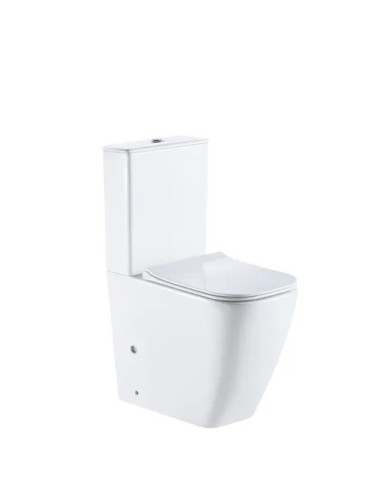 WC A POSER AU SOL COMPACT BLANC BRILLANT COLLECTION PISA AQUORE