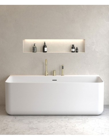 Mitigeur de bain sur plage 3 trous Corbeau Doré Brossé KROOS Robinetterie Design.