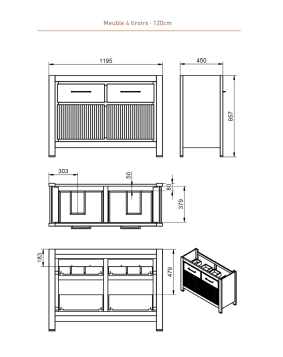 Meuble de salle de bain Vega - VISOBATH