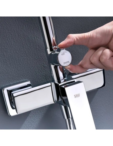 Colonne de douche Infinite Chrome SKY BATH-Design moderne et confort
